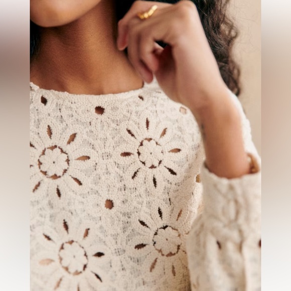 🌻🌼Sezane JESSE BLOUSE in Ecru - Picture 3 of 7
